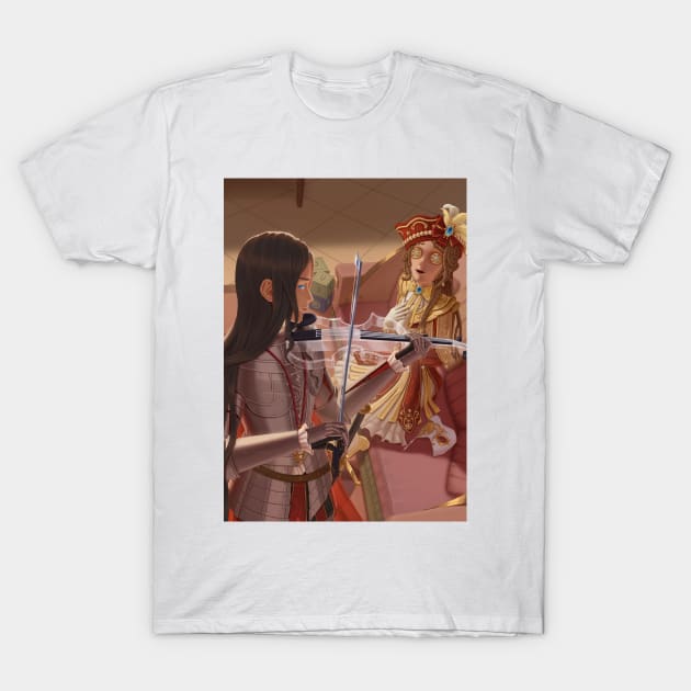 Guardian (Crescent) Knight (Crescent Knight and Female Knight) T-Shirt by gagimas